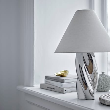 Lampe de table Silvia céramique argent - Bloomingville
