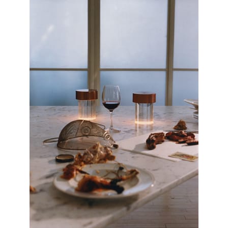 Lampe sans fil rechargeable Last Order verre transparent / INDOOR - Ø 10 x H 14 cm - Flos