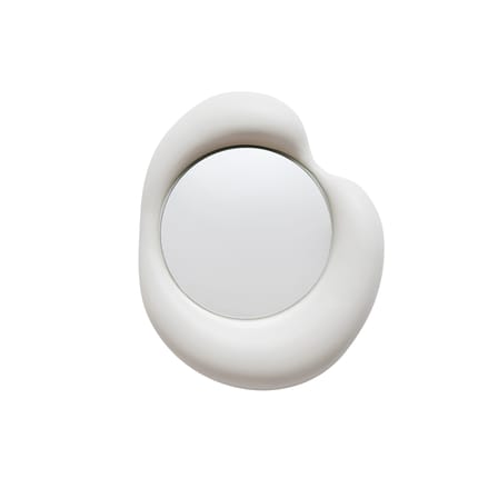 Miroir mural Ingres - Auguste céramique blanc / L 44 x H 52,5 cm - Moustache