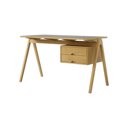 Schreibtisch Daystak RD3 holz grün / Robin Day, 1951 - &tradition