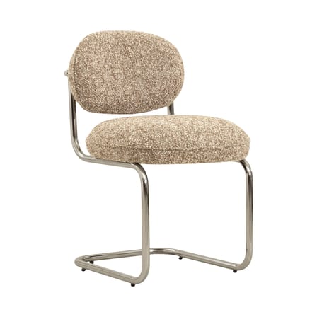 Sedia imbottita Amberta tessuto beige - NV GALLERY