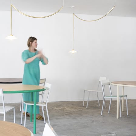 Plafonnier Celing Lamp n°4 métal beige / H 95 x L 149,5 cm - valerie objects