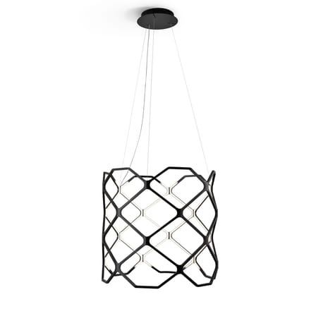 Suspension Titia LED plastique noir / Ø 70 x H 60 cm - Nemo