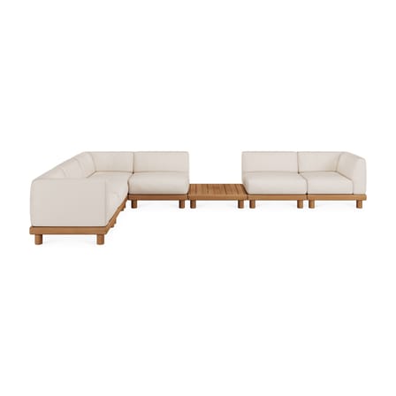 Table basse Monocle Outdoor bois naturel / 83 x 83 x H 20 cm - Ethnicraft