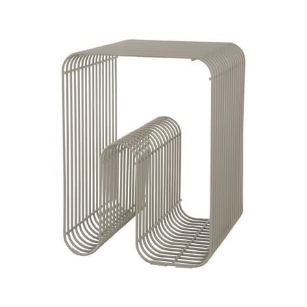 Tabouret Curva métal beige / Table d'appoint - AYTM