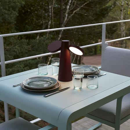 Oto LED Wireless rechargeable outdoor lamp metal black / H 27 cm - Adjustable - Fermob