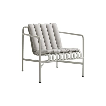 Accessoire  tissu gris / Coussin intégral Soft Quilted - Pour fauteuil bas Palissade avec dossier bas - Hay