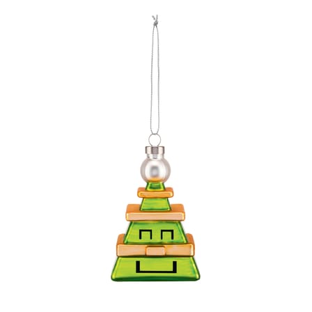 Boule de Noël Cubik Tree verre multicolore / peint main / Seconde vie - Alessi