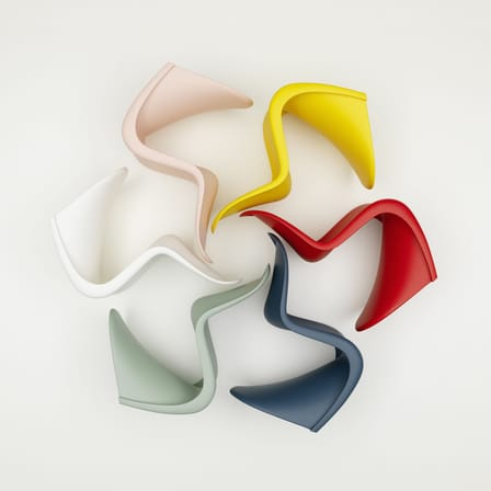 Chaise enfant Panton Junior plastique jaune / By Verner Panton, 1959 - Vitra