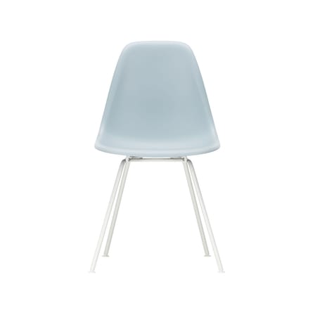 Chaise RE DSX - Eames Plastic Side Chair plastique bleu / (1950) - Pieds blancs / Recyclé - Vitra