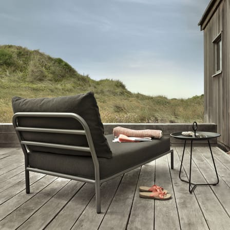 Canapé de jardin modulable Level 2 tissu beige / Dossier extra moelleux - P 139 cm - Houe