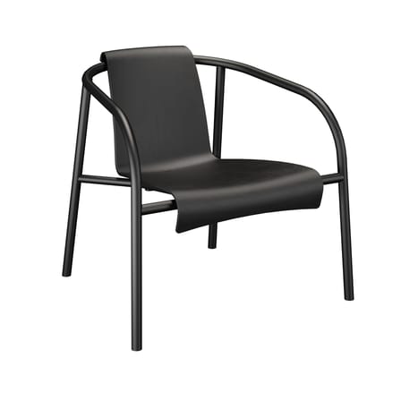 Fauteuil bas Nami plastique noir / Plastique recyclé - Houe