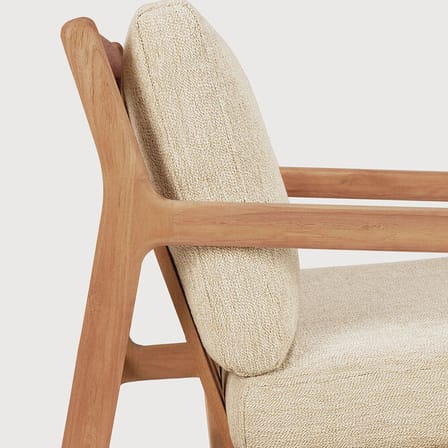 Fauteuil rembourré Jack Outdoor tissu bois beige / Teck - Ethnicraft