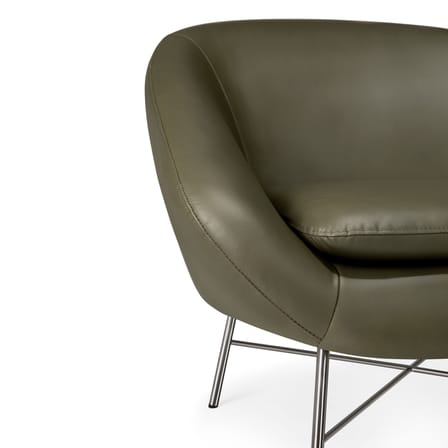 Gepolsterter Sessel Barrow leder grün - Ethnicraft