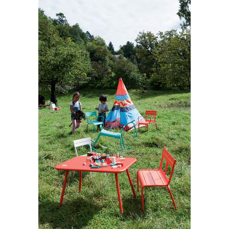 Kinderstuhl Luxembourg Kid metall blau / stapelbar - Metall - Fermob
