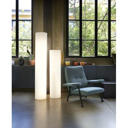 Lampadaire Fluo plastique blanc  / Seconde vie - Slide