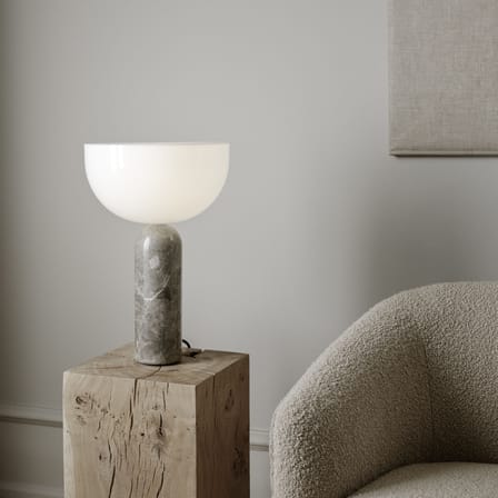 Lampe de table Kizu Large marbre gris / Base marbre - H 45 cm - NEW WORKS