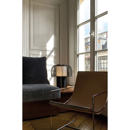 Lampe de table Yasuke LED métal noir / L 39,5 x H 43 cm - DCW éditions