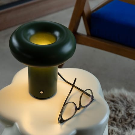 Lampe extérieur sans fil rechargeable Glimpse métal / Ø 17 cm - & klevering