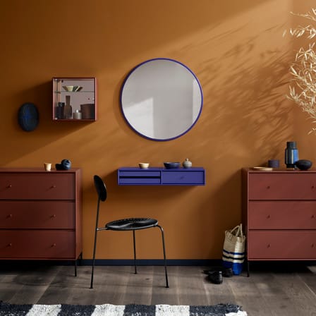 Miroir mural Colour Frame - Around bois bleu / Ø 69.6 cm - MONTANA