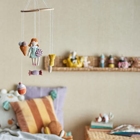 Mobile bébé Rosana tissu multicolore - Bloomingville
