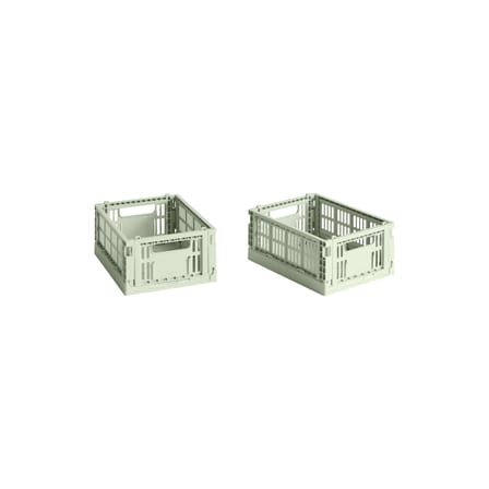Lot de 2 paniers Colour Crate MINI plastique vert / 17 x 13 cm - Recyclé - Hay