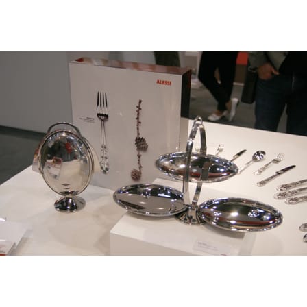 Plateau Anna gong métal / Pliable - L 44 cm - 3 étages - Alessi