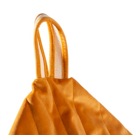 Pouf enfant Essaouira tissu jaune / Eco-velours - NOBODINOZ