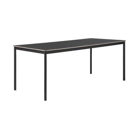 rechteckiger Tisch Base holz schwarz / Tischplatte aus Holz - 190 x 85 cm - Muuto