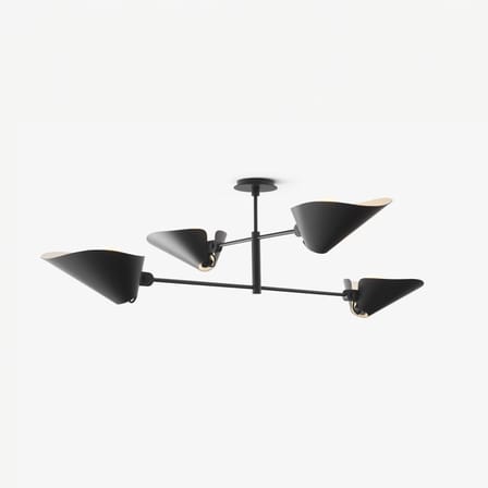 Suspension Bonnet SC91 métal noir / L 140 x H 40 cm - &tradition