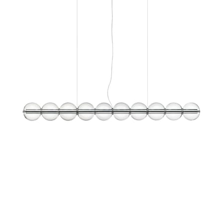 Suspension Luce Sferica S2 verre transparent / L 208 cm - Flos