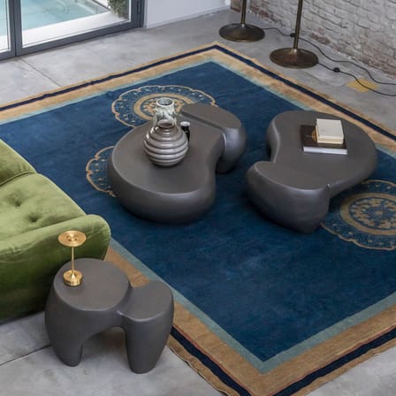 Table basse Dune Large céramique gris / 112 x 73 x H 38 cm - Mogg