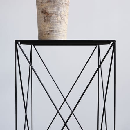 Table basse Light Star métal noir / 41 x 41 x H 69 cm - Zeus