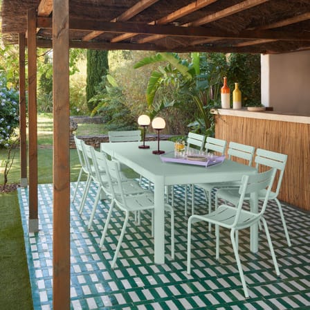 Table à rallonge Ribambelle métal beige / L 149 à 234 cm - 6 à 10 personnes - Fermob