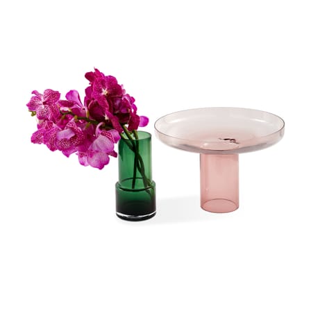 Vase Formy Disk verre rose / Ø 40 x H 36 cm - POLSPOTTEN