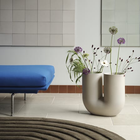 Vase Kink Large céramique beige / Earnest Studio, 2018 - H 39 cm - Muuto