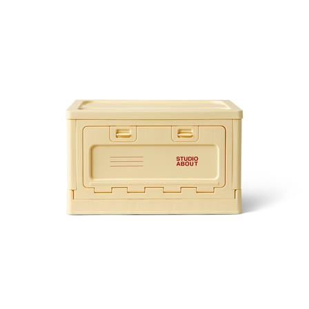 Box Medium Box plastic material yellow / 40 x 29 x H 23.7 cm - Stackable - STUDIO ABOUT