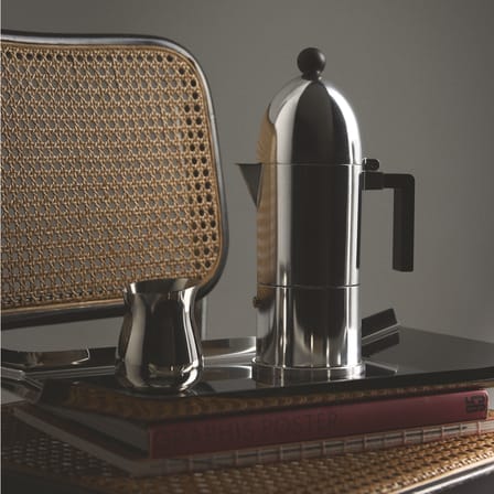 Cafetière italienne La Cupola métal noir / Induction - 6 tasses / Aldo Rossi, 1988 - Alessi