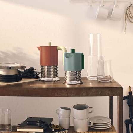 Cafetière italienne Vite gris / 3 tasses - 15 cl - Alessi