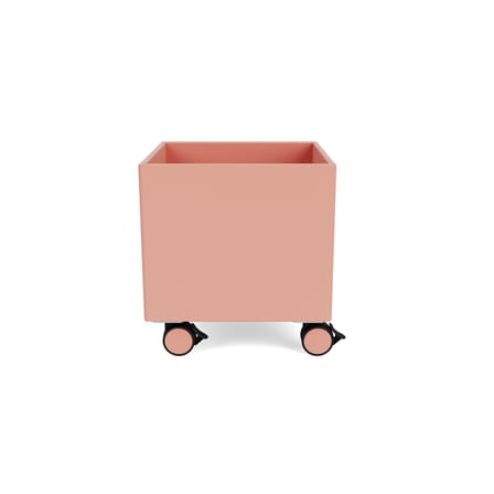 Coffre à roulettes Colour Box I bois rose / 35,4 x 35,4 x H 37,8 cm - MONTANA