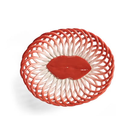 Corbeille Salvador céramique rouge / 27 x 22 cm - Serax