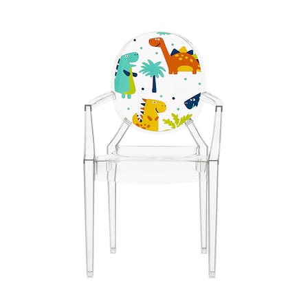 Fauteuil enfant Lou Lou Ghost plastique multicolore transparent / Dossier décoré - Kartell