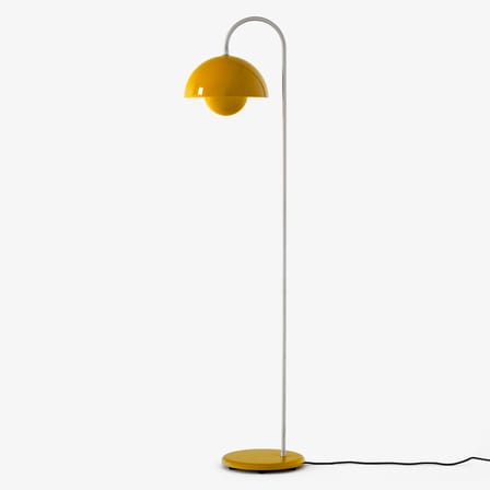 Lampadaire Flowerpot VP12 métal jaune / Verner Panton, 1969 - &tradition