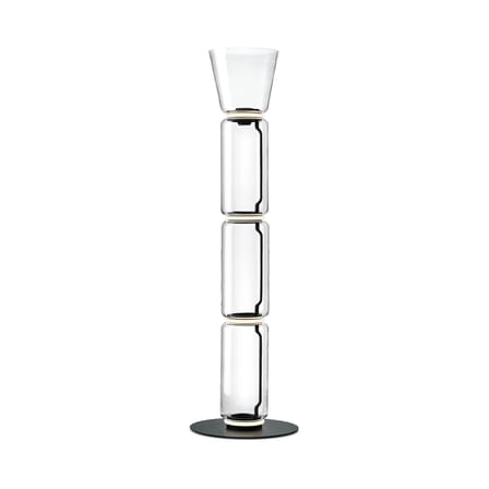 Lampadaire Noctambule Cône 3 verre transparent / LED - H 197 cm - Flos