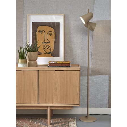 Lampadaire Salamanca métal beige / 2 spots orientables - It's about Romi