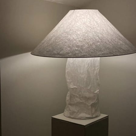 Lampe de table Lampampe papier blanc / Ingo Maurer, 1980 - Ø 75 x H 76 cm - Ingo Maurer