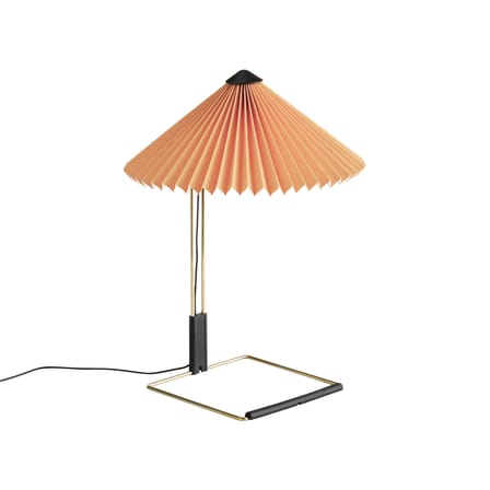 Lampe de table Matin Small LED tissu orange / H 38 cm - Hay