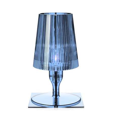 Lampe de table Take plastique bleu / Polycarbonate 2.0 - Ferruccio Laviani, 2003 - Kartell