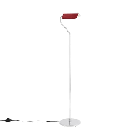 Lampadaire Apex métal bordeaux / Liseuse orientable - H 110 cm - Hay