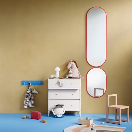 Miroir mural Colour Frame - Figure bois noir / 46,8 x 138 cm - MONTANA